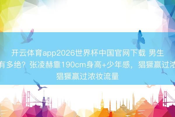 开云体育app2026世界杯中国官网下载 男生留顺毛有多绝？张凌赫靠190cm身高+少年感，猖獗赢过浓妆流量